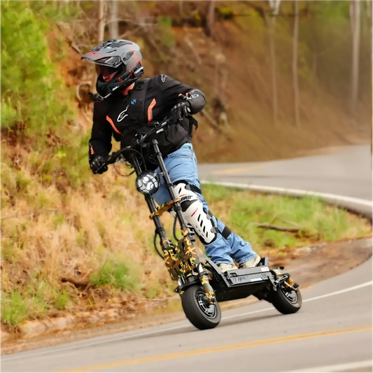 Gspace Mars GTR electric scooter on mountain road