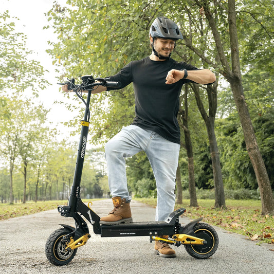 rider enjoying freedom with Ienyrid electric scooter during weekend ride